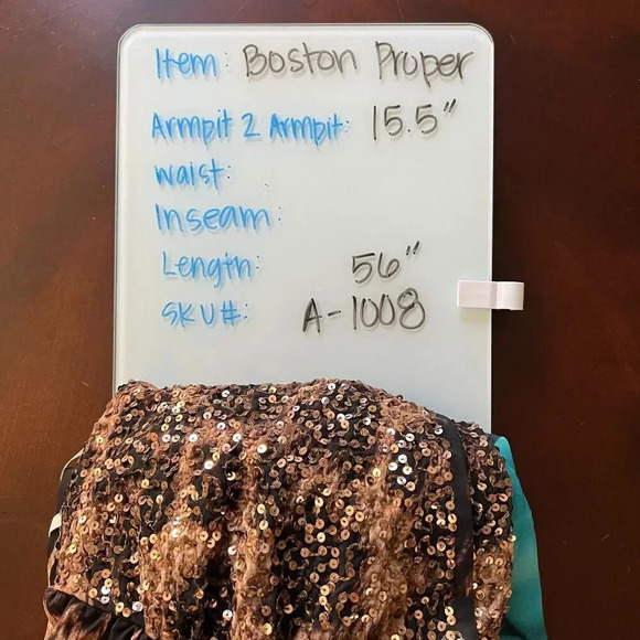 Boston Proper Women's Animal Print Sequin Halter Maxi Dress Size Small - Picture 8 of 8